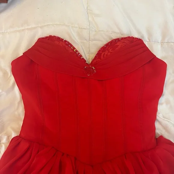 BERLINNOVA Red Tiered Corset Dress - Picture 6 of 14